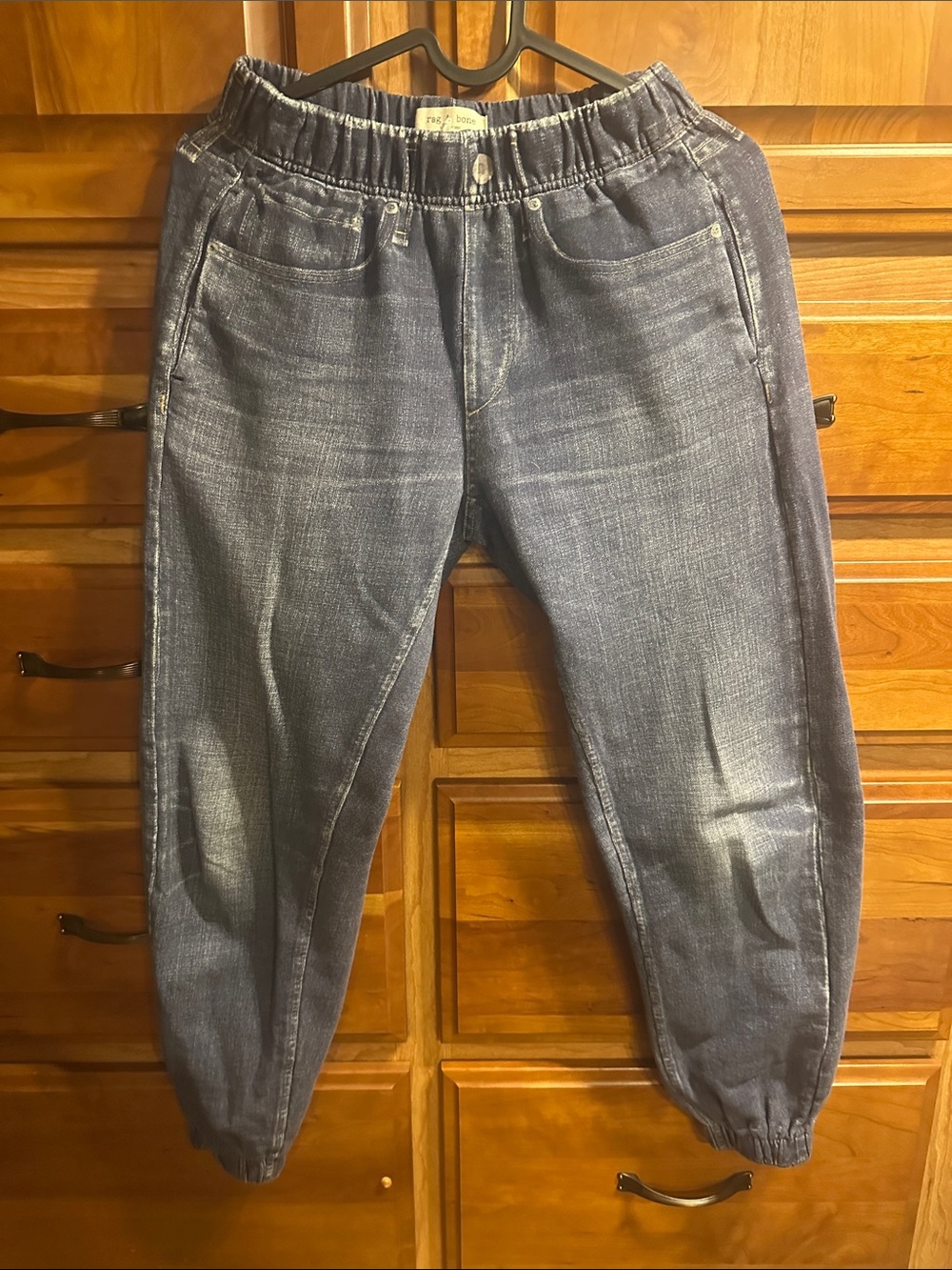 rag & bone Men's Relaxed Denim Joggers in Medium Blue